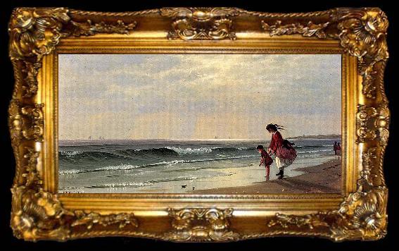 framed  Alfred Thompson Bricher At the Shore, ta009-2